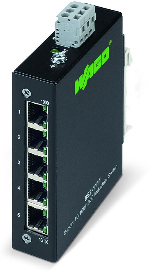 Industrial ECO Switch; 5 ports 1000Base-T; zwart