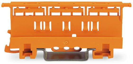 轨装支架; 221系列 - 6 mm²; 适于DIN-35导轨安装/螺钉安装; 橙色