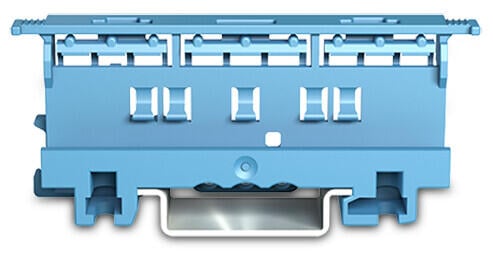 Fastgørelsesadapter; WAGO 221 – 4 mm²; til DIN 35-skinnemontering/skruemont.; blå