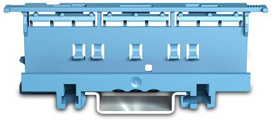轨装支架; 221系列 - 6 mm²; 适于DIN-35导轨安装/螺钉安装; 蓝色