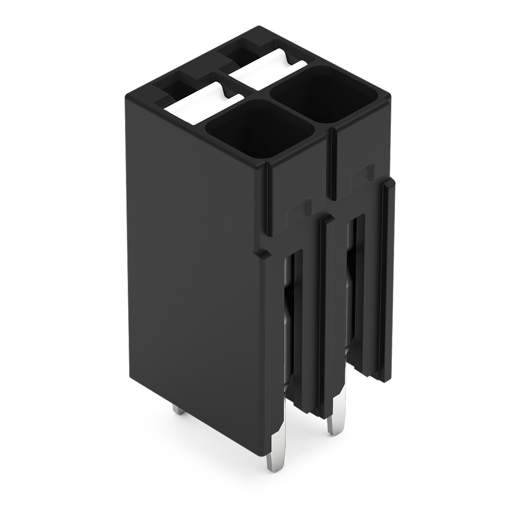 THR PCB接线端子; 推压键; 1.5 mm²; 焊针间距 3.5 mm; 2极; Push-in CAGE CLAMP®; 1,50 mm²; 黑色
