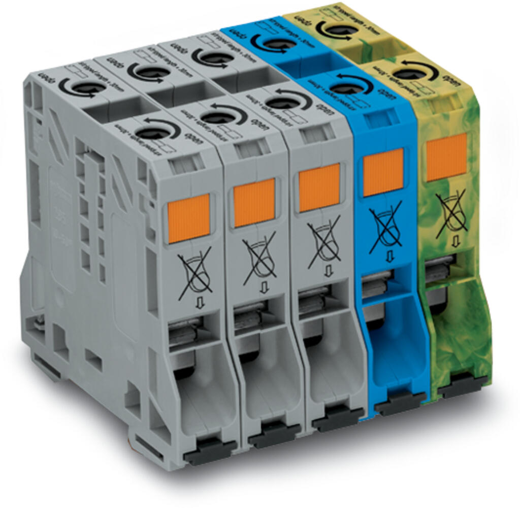 POWER CAGE CLAMP feedthrough terminal block (Three Phase Set) (285-159 ...