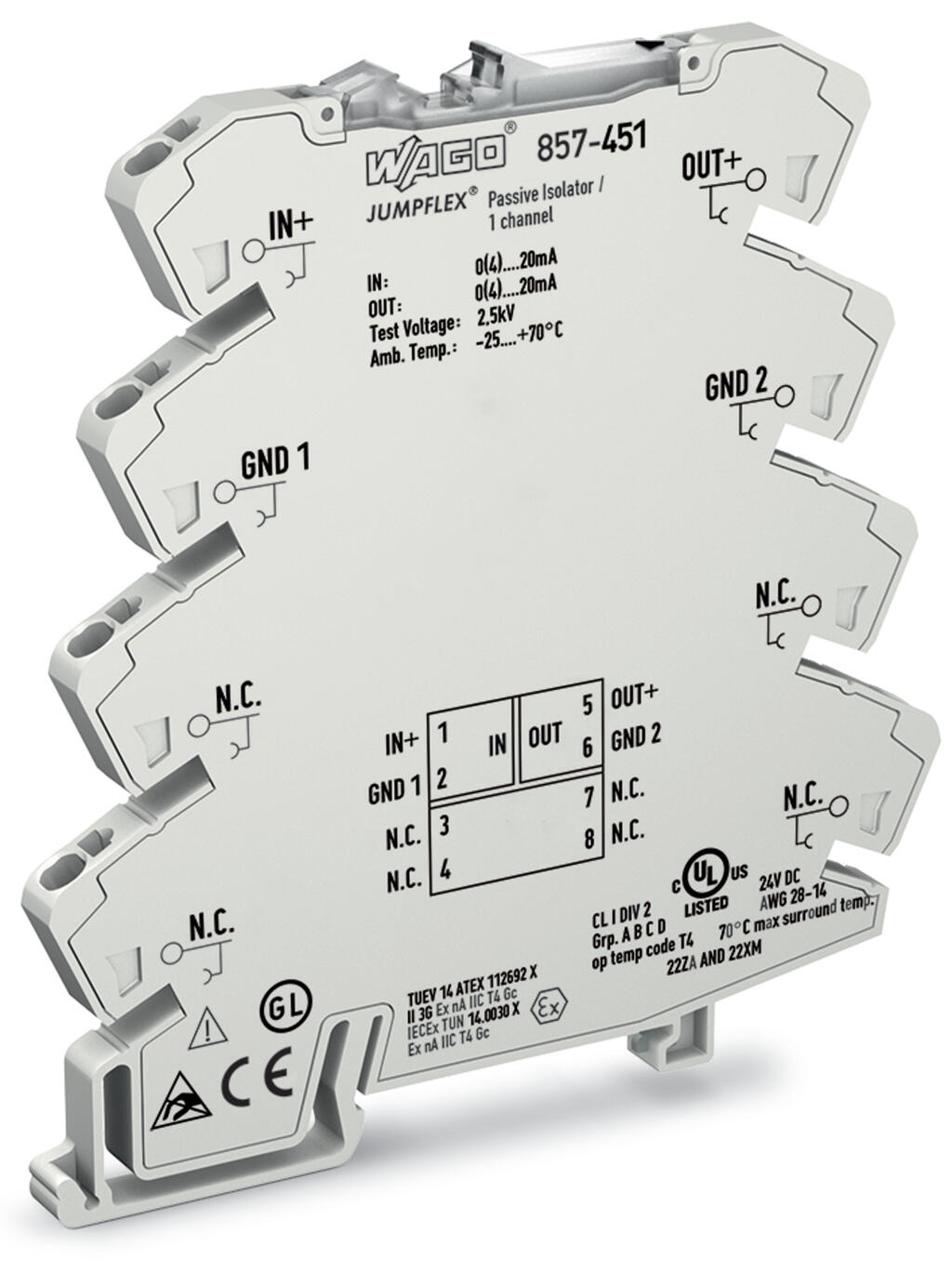 Passive isolator, 1-channel (857-451) | WAGO