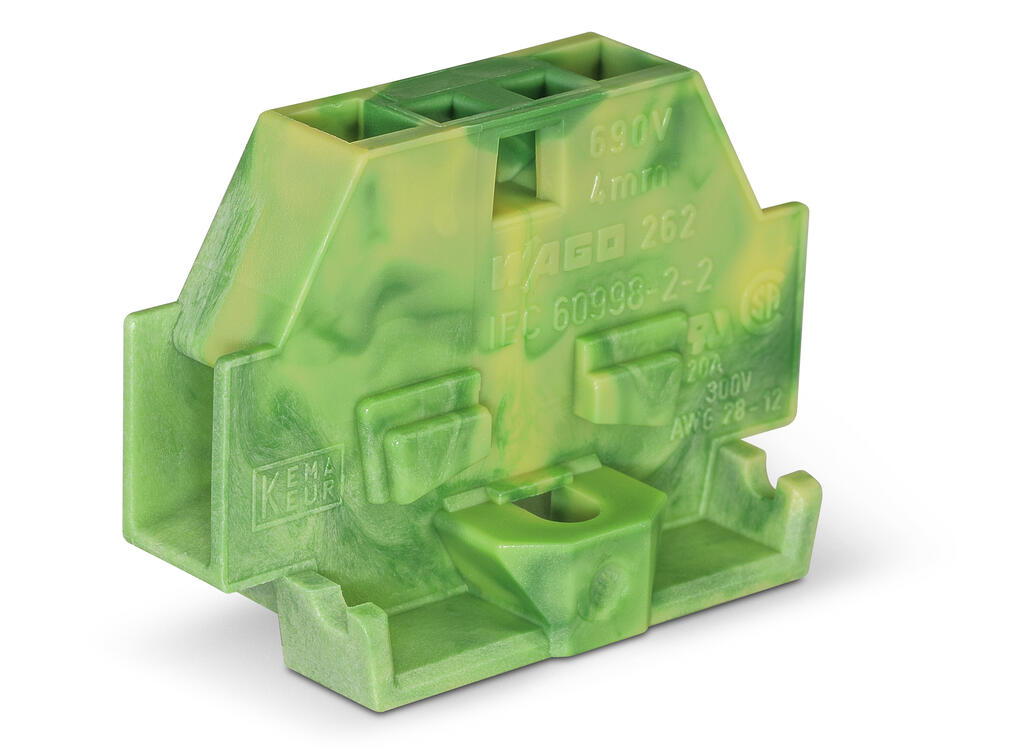 레일 취부형 단자대: 2-conductor terminal block (262-307) | WAGO KR
