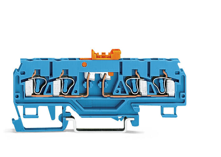 Terminal Block Disconning 4-conductor disconnect/test terminal block; with pivoting knife ...