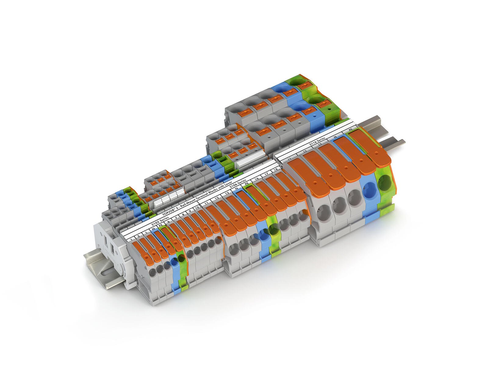 RailMount Terminal Blocks with Levers, PushButtons and Operating