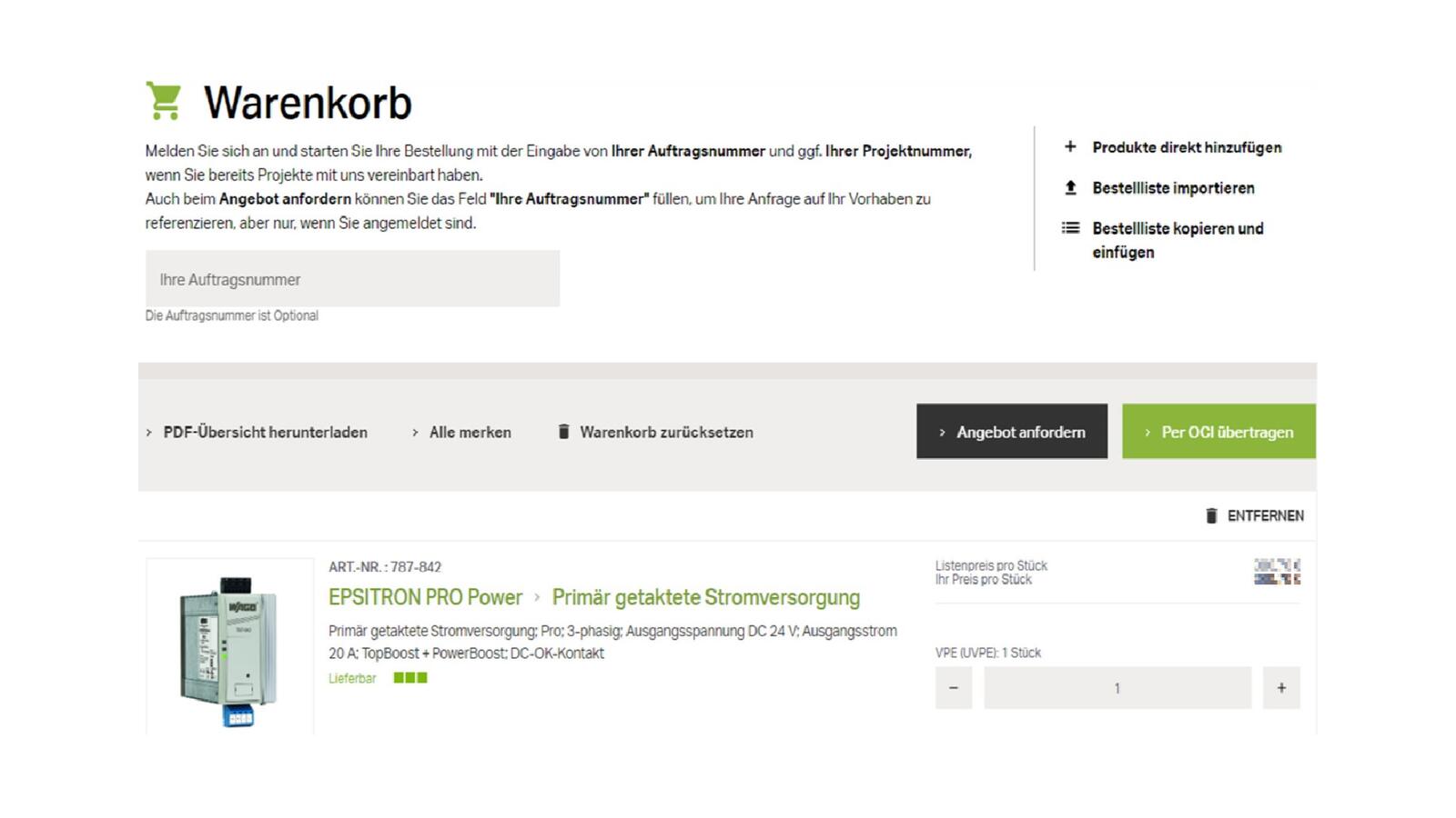 Open Catalog Interface (OCI) Standard Interface WAGO USA