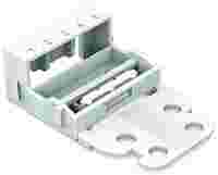 Wago 4 mm Mounting Carrier for 5-Conductor 221 Series Lever-Nuts, Screw,  White (Wago 221-505)