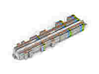 Wago Terminal Block Assortment Pack - 140 Positions (222-412, 222-413, 222-415), Lever-Actuated, DIN Rail Mount, 14-18 AWG