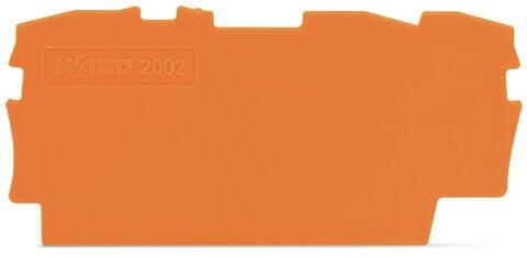 Ende- og mellomliggende plate; 0,8 mm tykk; oransje