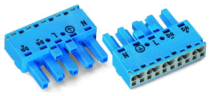 Socket; 5-pole; Cod. I; 4,00 mm²; blue