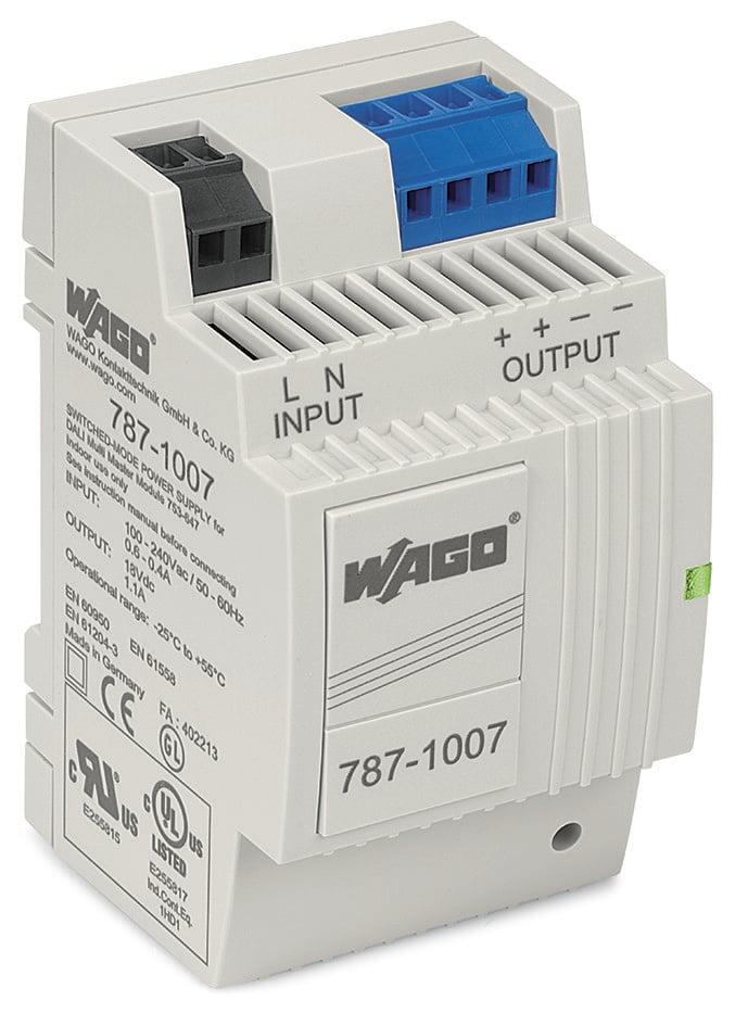 Switched-mode power supply; for DALI-modul (753-647); 1-phase; 18 VDC utgangsspenning; 1,1 A utgangsstrøm; 2,50 mm²