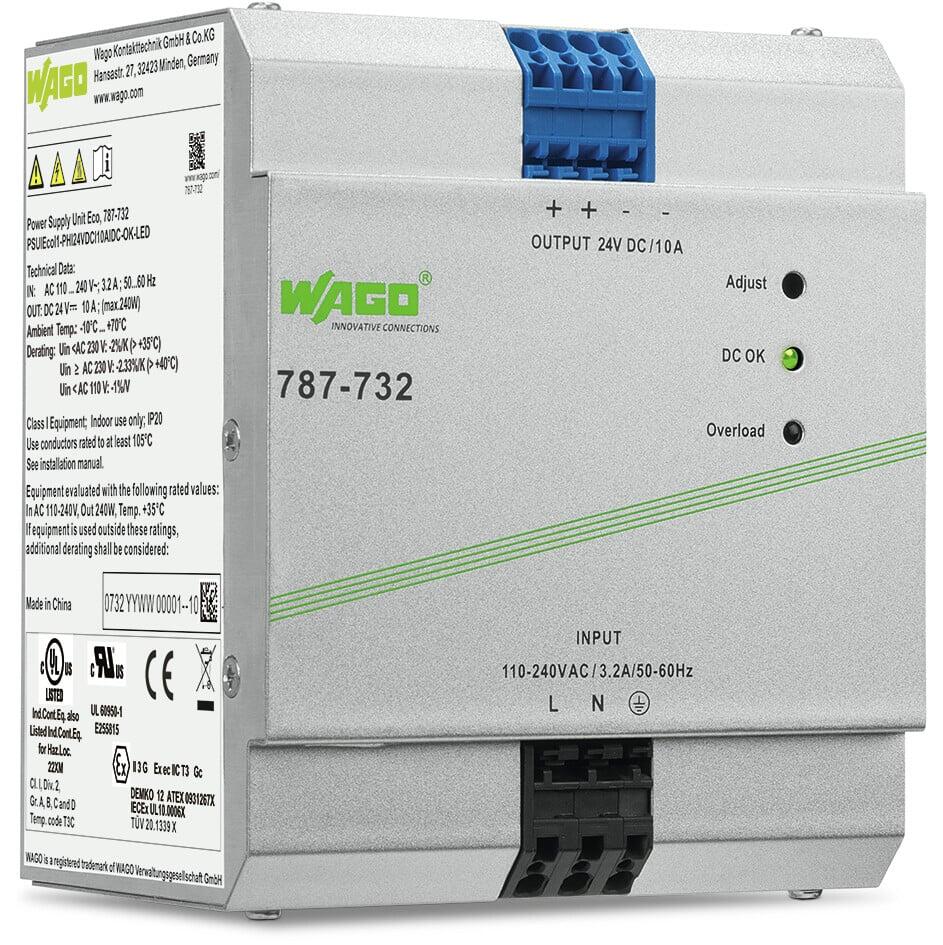 EPSITRON® ECO power supply; single-phase; output voltage 24 VDC; 10 A