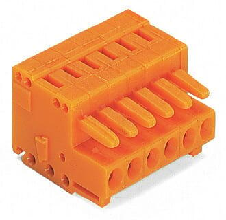 1-conductor female connector; CAGE CLAMP®; 1.5 mm²; Pin spacing 3.81 mm; 9-pole; 100% protected against mismating; 1,50 mm²; orange