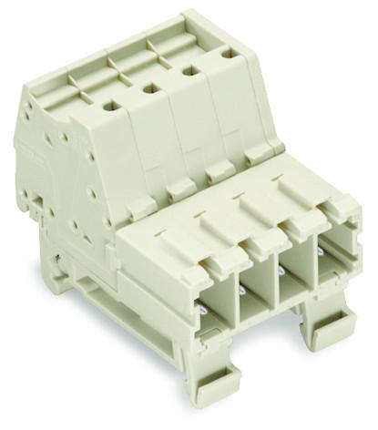 1-conductor male connector; Push-in CAGE CLAMP®; 10 mm²; Pin spacing 7.62 mm; 8-pole; 100% protected against mismating; DIN-35 rail mounting; 10,00 mm²; light gray