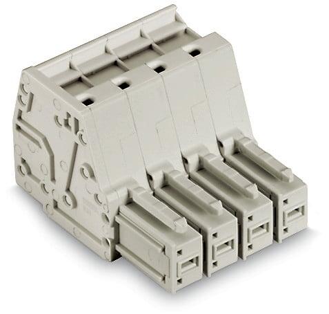 1-conductor female connector; Push-in CAGE CLAMP®; 10 mm²; Pin spacing 7.62 mm; 3-pole; 100% protected against mismating; 10,00 mm²; light gray