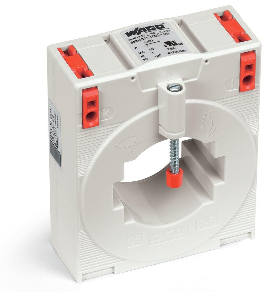 Plug-in current transformer; Primary rated current: 400 A; Secondary rated current: 5 A; Rated power: 10 VA; Accuracy class: 1