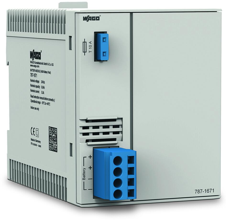 铅酸蓄电池模块（AGM）; 24 VDC输入电压; 5 A输出电流; 电容：0.8 Ah; 带电池控制功能