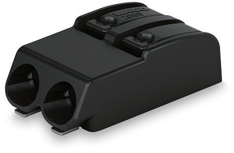SMD-printklem; Drukknop; 0,75 mm²; Rastermaat 4 mm; 2-polig; Push-in CAGE CLAMP®; in riem; 0,75 mm²; zwart