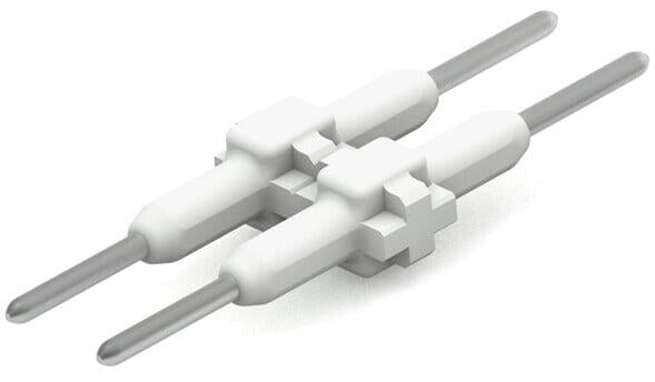 板對板連接器; 焊針間距 3 mm; 2 極; 長度：17.5 mm; 白色