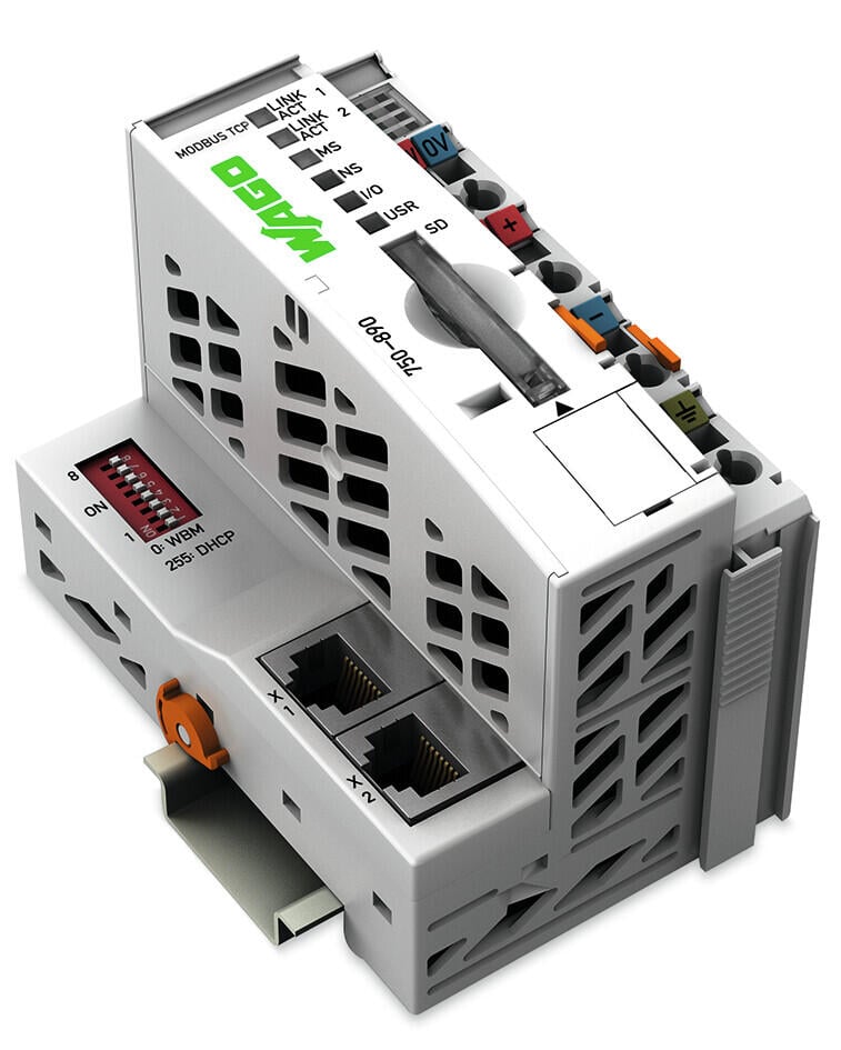 Modbus TCP 控制器; 第 4 代; 2 x ETHERNET, SD 卡插槽; 外部溫度