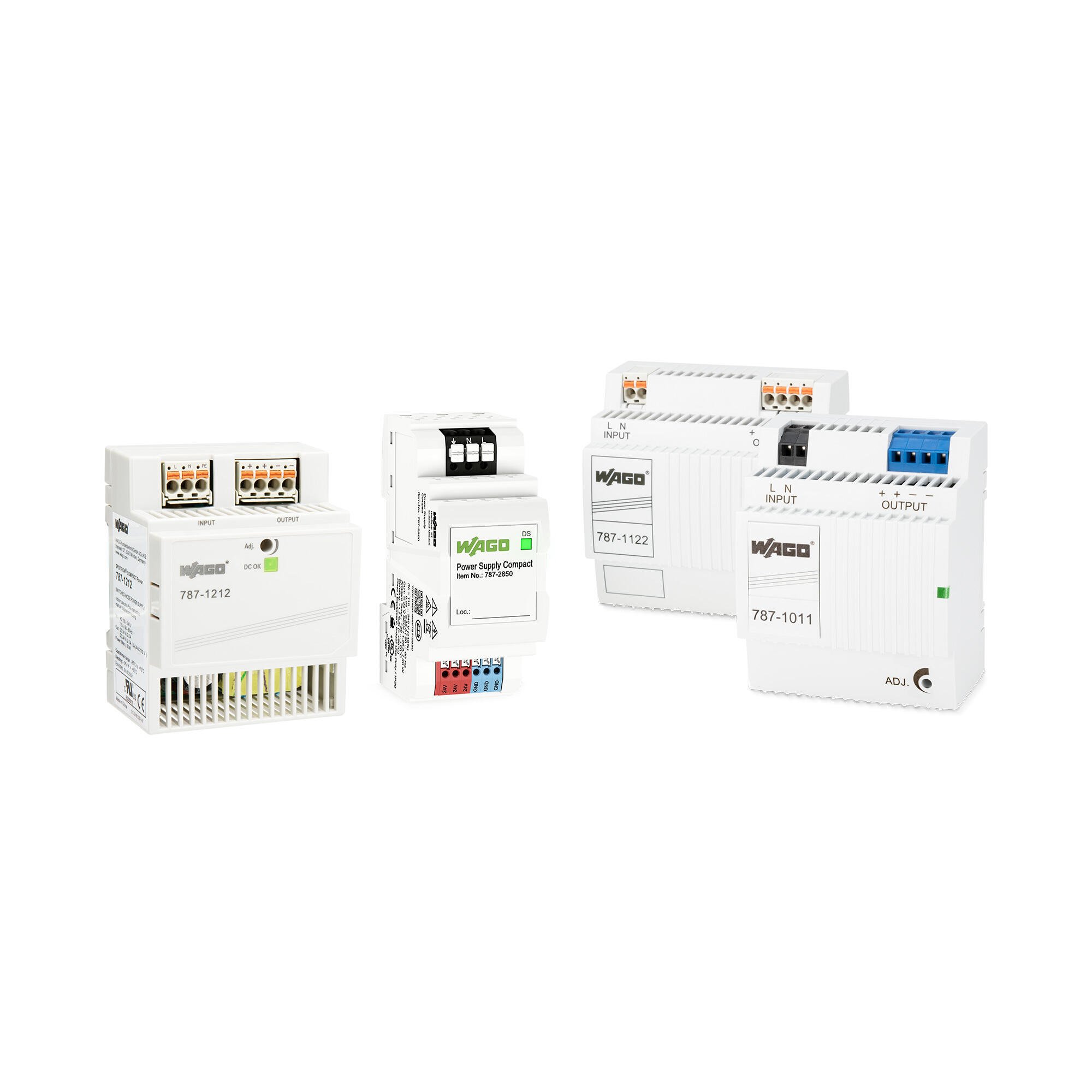 WAGO Compact Power Supplies is small with high-performance for DIN-rail-mount housings