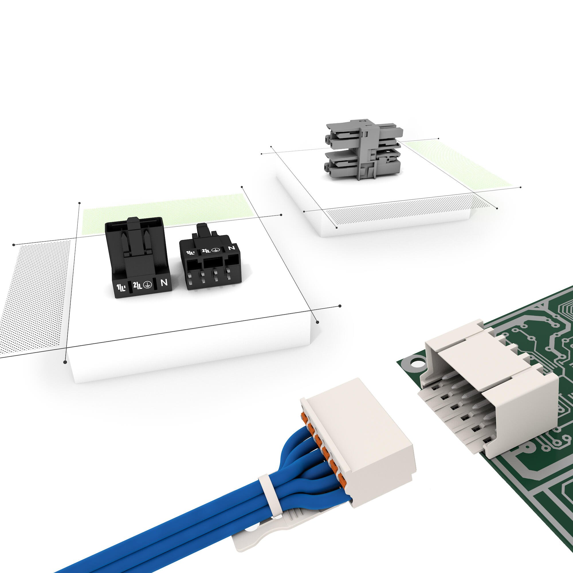 WAGO Pluggable Connectors for printed circuit boards, control cabinets or lighting connections.