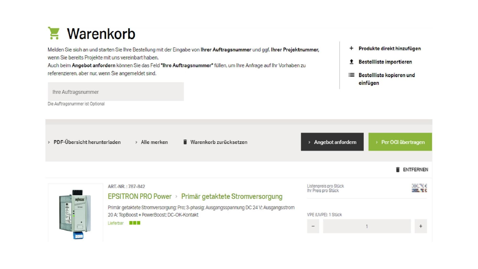 Open Catalog Interface (OCI) Standard Interface WAGO USA