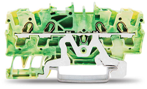 TOPJOB®S ground terminal block; rail mount; 4-conductor; 5.2 mm wide; green-yellow