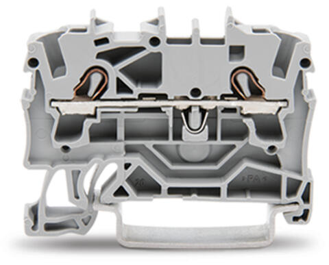 TOPJOB®S feedthrough terminal block; rail mount; 2-conductor; 5.2 mm wide; gray