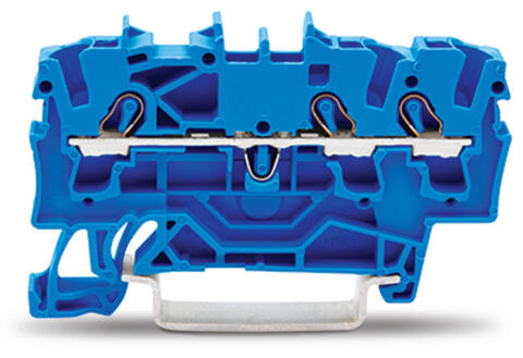 3-conductor through terminal block; 2.5 mm²; for Ex e II and Ex i applications; side and center marking; for DIN-rail 35 x 15 and 35 x 7.5; Push-in CAGE CLAMP®; 2,50 mm²; blue