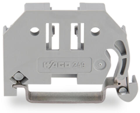 Screwless end stop; 6 mm wide; for DIN-rail 35 x 15 and 35 x 7.5; gray