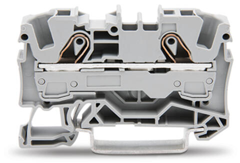 TOPJOB®S feedthrough terminal block; rail mount; 2-conductor; 7.5 mm wide; gray