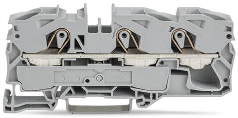 TOPJOB®S feedthrough terminal block; rail mount; 3-conductor; 12 mm wide; gray