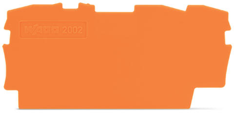 End and intermediate plate; 0.8 mm thick; orange