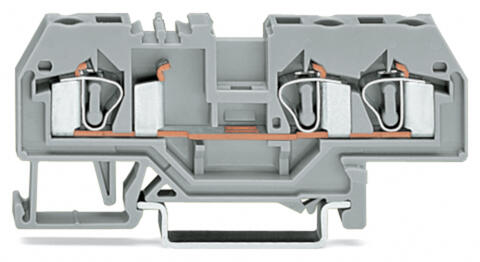 3-conductor through terminal block; 4 mm²; center marking; for DIN-rail 35 x 15 and 35 x 7.5; CAGE CLAMP®; 4,00 mm²; black