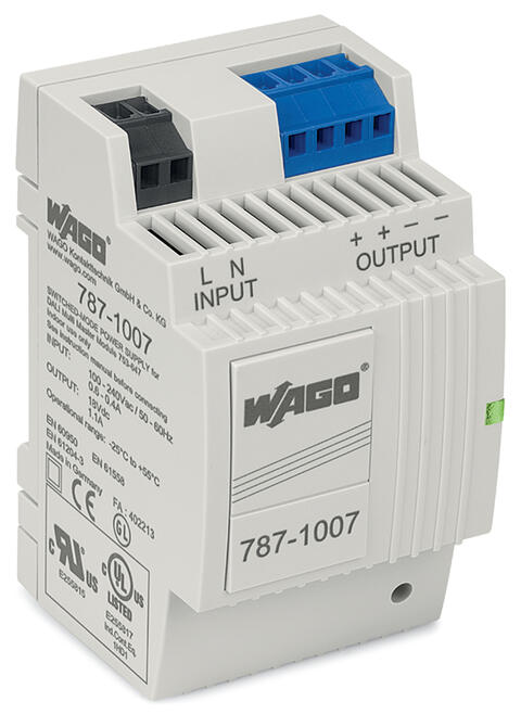 Switched-mode power supply; for DALI module (753-647); 1-phase; 18 VDC output voltage; 1.1 A output current; 2,50 mm²