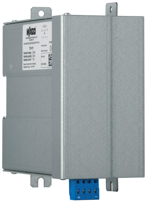 Lead-acid AGM battery module; 24 VDC input voltage; 20 A output current; 3.2 Ah capacity; with battery control