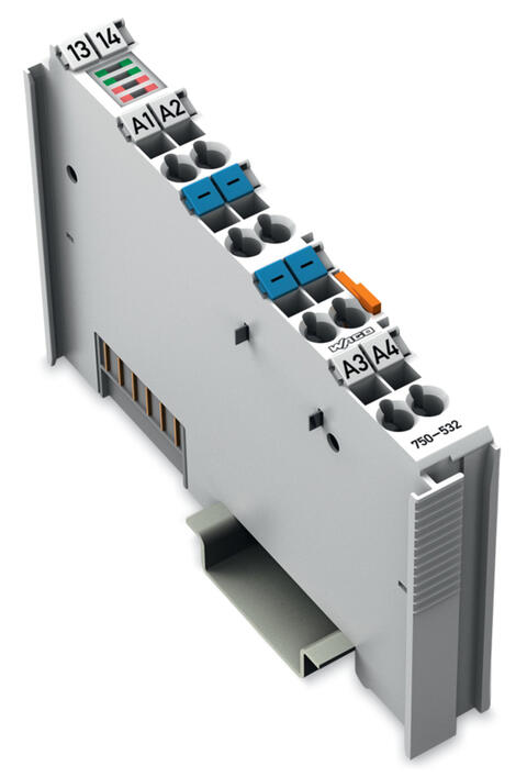 4-channel digital output; 24 VDC; 0.5 A; Diagnostics