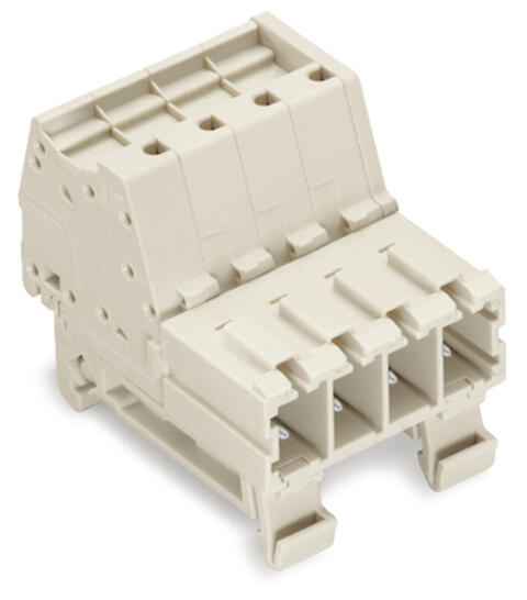 wtyk 1-przewodowy; Push-in CAGE CLAMP®; 10 mm²; raster 7,62 mm; 8-bieg.; 100% ochrona przed błędnym połączeniem; mocowanie na szynie TS -35; 10,00 mm²; jasnoszary