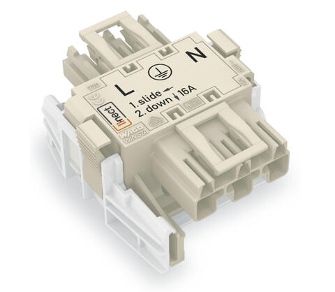 Linect® T-connector; 3-pole; Cod. A; 1 input; 2 outputs; white