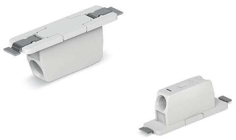 Through-Board SMD PCB Terminal Block; 0.75 mm²; Pin spacing 6.5 mm; 1-pole; Push-in CAGE CLAMP®; in tape-and-reel packaging; white