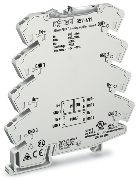 JUMPFLEX® signal conditioner; isolation amplifier; fixed for current signals - in: 0(4) … 20 mA, out: 0(4) … 20 mA