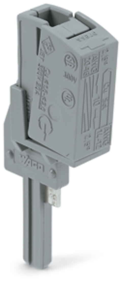 Vizsgáló dugó adapter N; 2003-6641 és 2003-6640 Többszintes Installációs Sorkapcsoknak; függőleges ellenőrzőnyílás; 1 pólusú; szürke