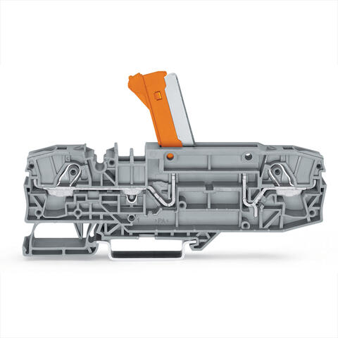 2-conductor disconnect/test terminal block; with test option; orange disconnect link