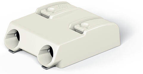 Borne pour circuits imprimés CMS; Bouton-poussoir; 0,75 mm²; Pas 8 mm; 2 pôles; Push-in CAGE CLAMP®; en bande; gris clair