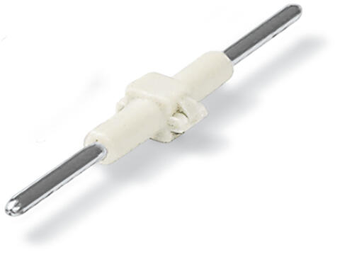 Élément de raccordement; Pas 4 mm; 1 pôle; Longueur 28 mm; blanc