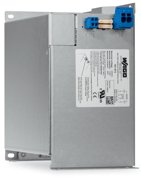 Lead-acid AGM battery module; 24 VDC input voltage; 40 A output current; 12 Ah capacity; with battery control