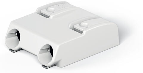 Borne pour circuits imprimés CMS; Bouton-poussoir; 0,75 mm²; Pas 8 mm; 2 pôles; Push-in CAGE CLAMP®; en bande; blanc