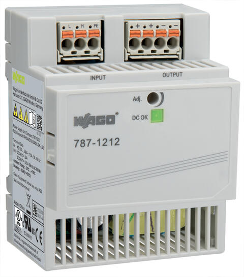 Switched-mode power supply; Compact; 1-phase; 24 VDC output voltage; 2.5 A output current; DC-OK LED